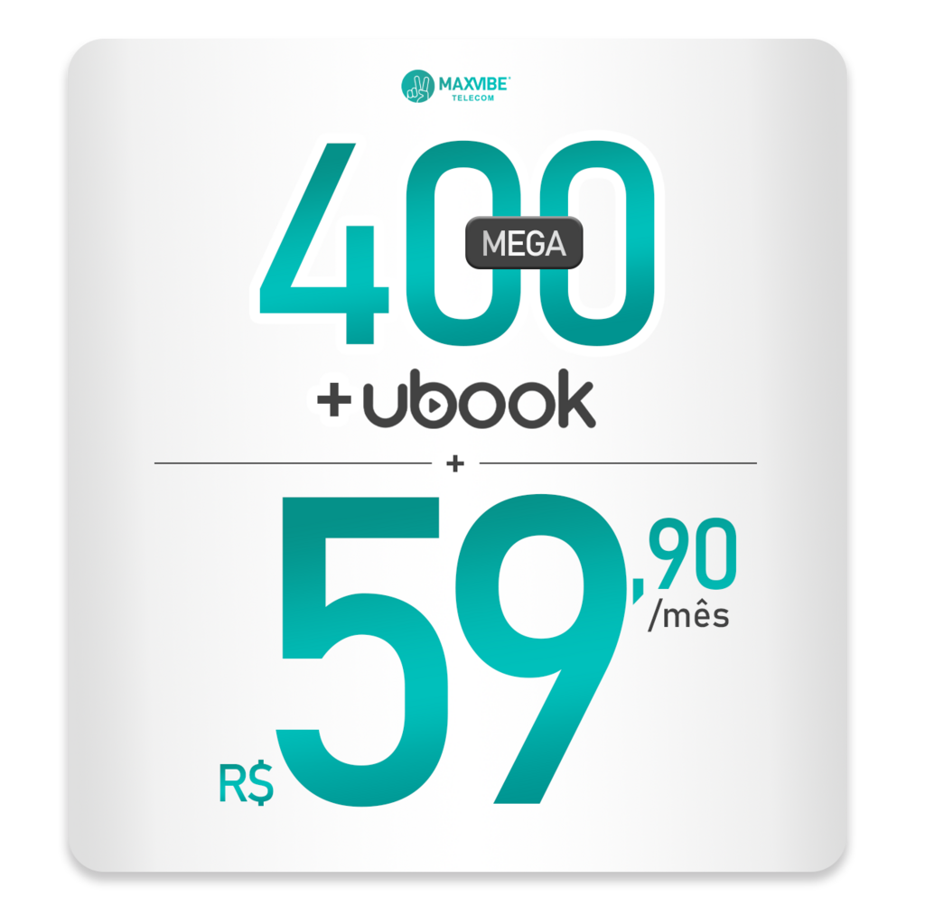 400 mega, A Internet Fibra Óptica da MaxVibe é ideal para quem busca velocidade real, estabilidade e qualidade de conexão para o dia a dia. Com tecnologia 100% fibra, você navega, trabalha, estuda e se diverte sem quedas ou lentidão, mesmo com vários dispositivos conectados.
