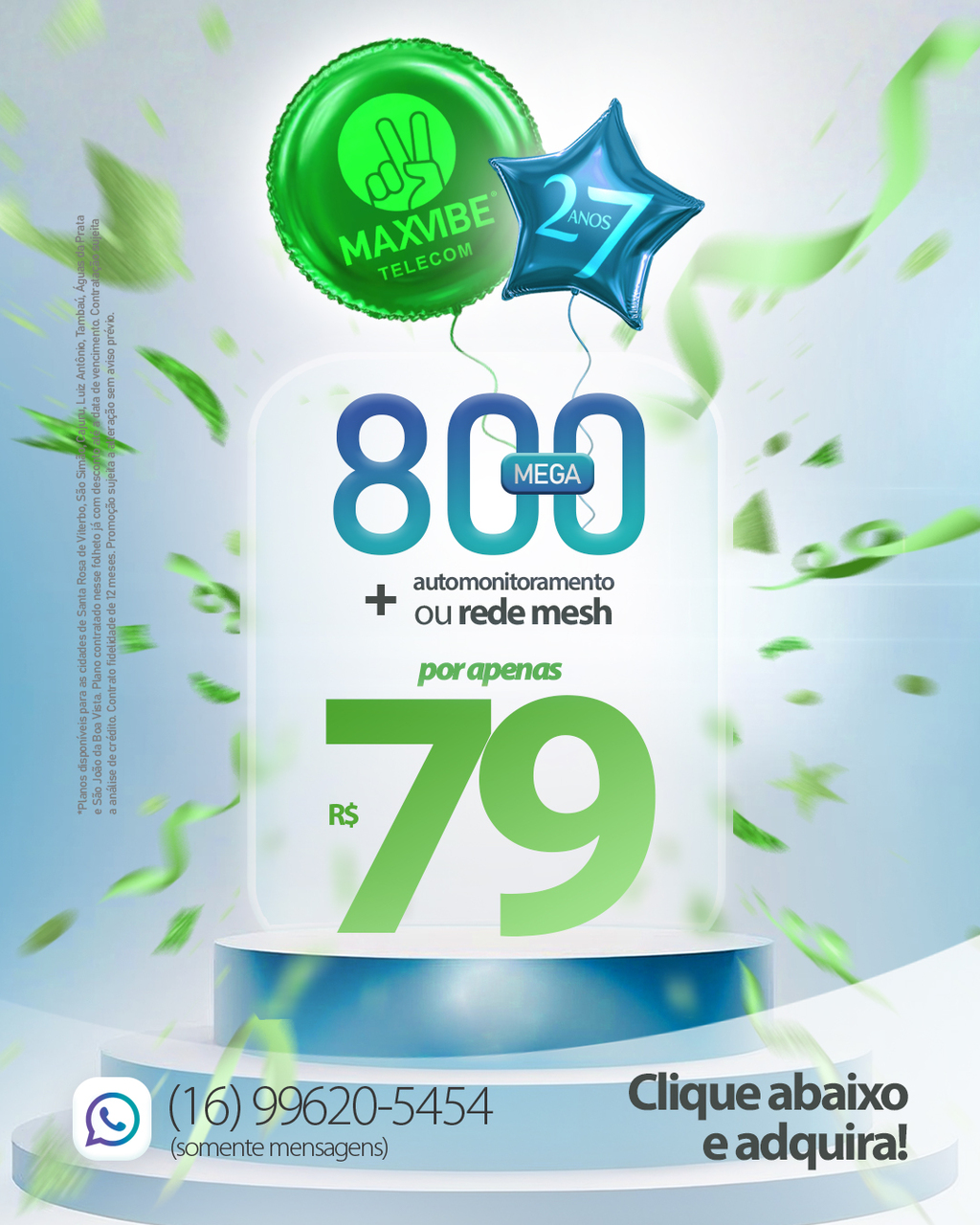 MaxVibe Telecom - Internet Ultra Rápida, TV ao Vivo, Streaming e Telefonia Fixa pra Todo o Brasil. Cidades de Santa Rosa de Viterbo, São Simão, Tambaú, Luiz Antônio, Cajuru, São João da Boa Vista e Águas da Prata