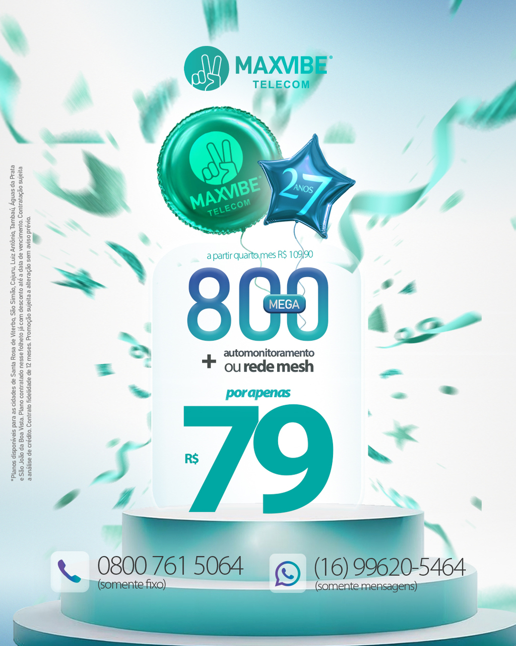 MaxVibe Telecom - Internet Ultra Rápida, TV ao Vivo, Streaming e Telefonia Fixa pra Todo o Brasil. Cidades de Santa Rosa de Viterbo, São Simão, Tambaú, Luiz Antônio, Cajuru, São João da Boa Vista e Águas da Prata, wi-fi