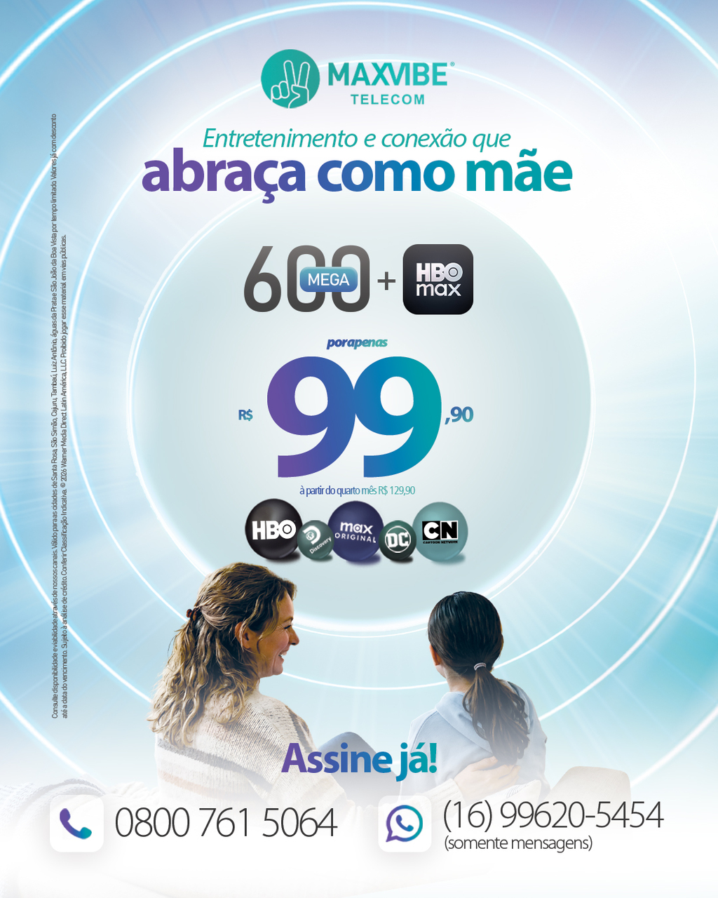 MaxVibe Telecom - Internet Ultra Rápida, TV ao Vivo, Streaming e Telefonia Fixa pra Todo o Brasil. Cidades de Santa Rosa de Viterbo, São Simão, Tambaú, Luiz Antônio, Cajuru, São João da Boa Vista e Águas da Prata, wi-fi